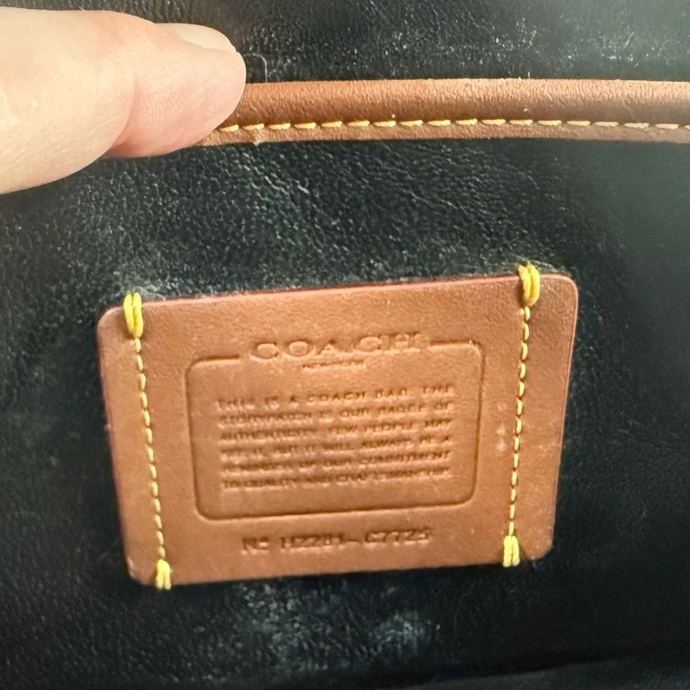 EUC Coach Quilted Studio Shoulder Bag in Black Nappa Leather with Gold Accents - Picture 9 of 11